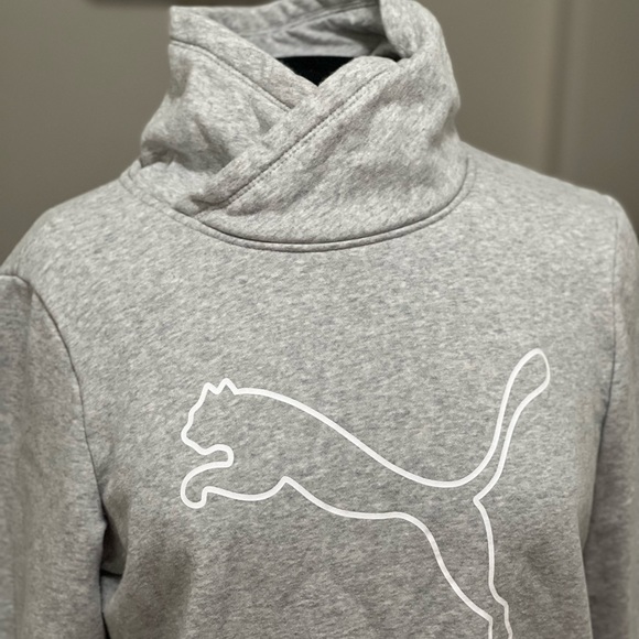 Puma High Neck Pullover Sweater/ Fleece Cotton Blend - Picture 2 of 14